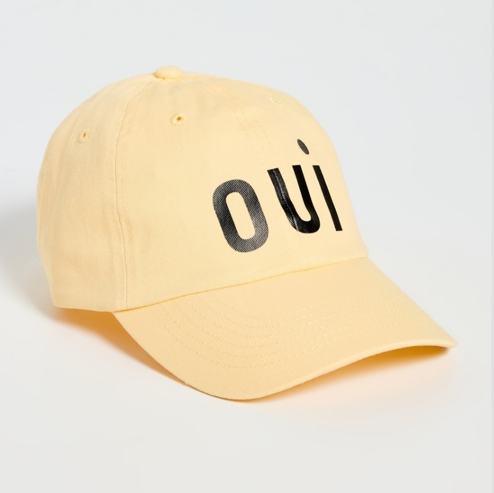 Clare V. Baseball Cap Butter W/ Black OUI